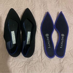 Rothy's Black and Purple Women's Flats